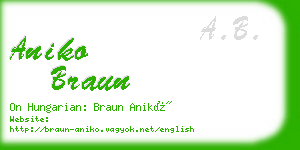 aniko braun business card